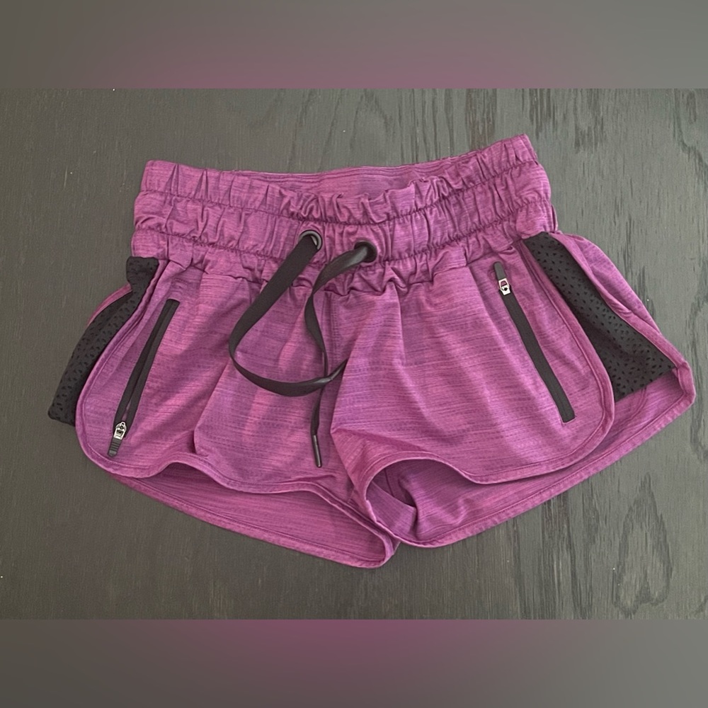 Hi + Jaz medium youth girls purple athletic shorts
